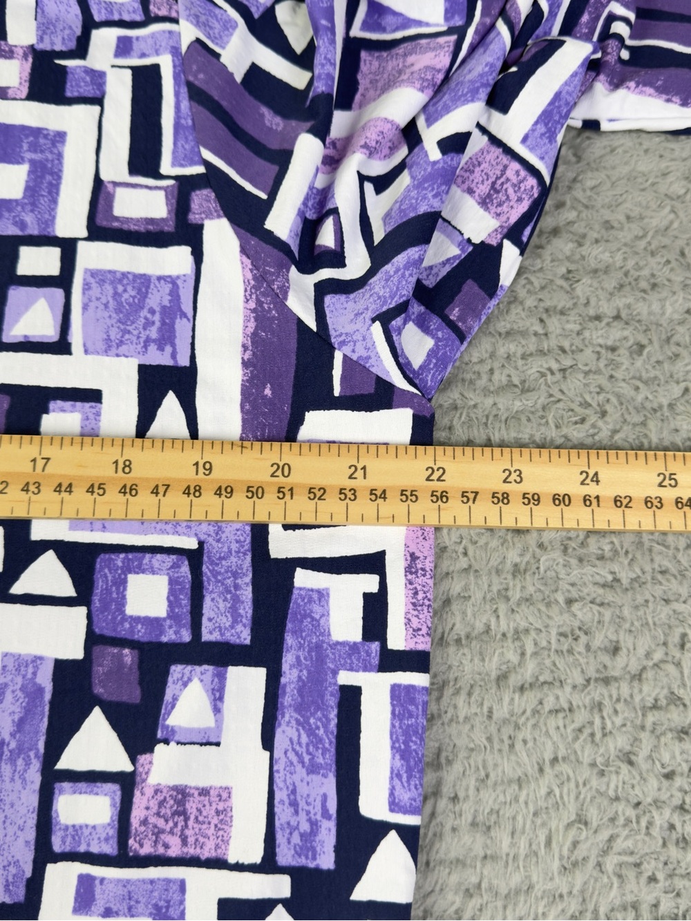 IBKUL Dress Womens Dress XL Purple Geometric Quarter Zip Waist Tie Athletic - Picture 9 of 9
